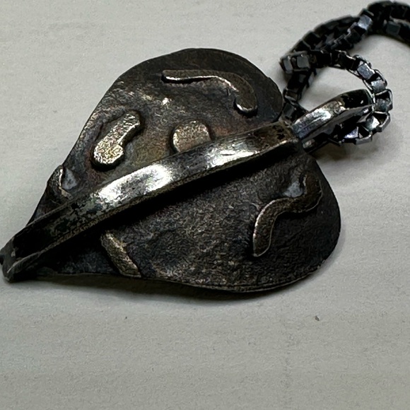 Source Unknown Jewelry - Vintage/Artisan Crafted Pendant & Chain - Stamped Sterling